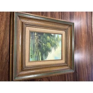 Painting signed "ross" in real wood frame